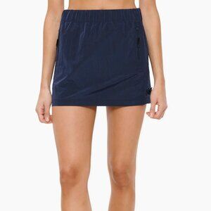 RAINS Mini Skirt in Blue NWTS XS